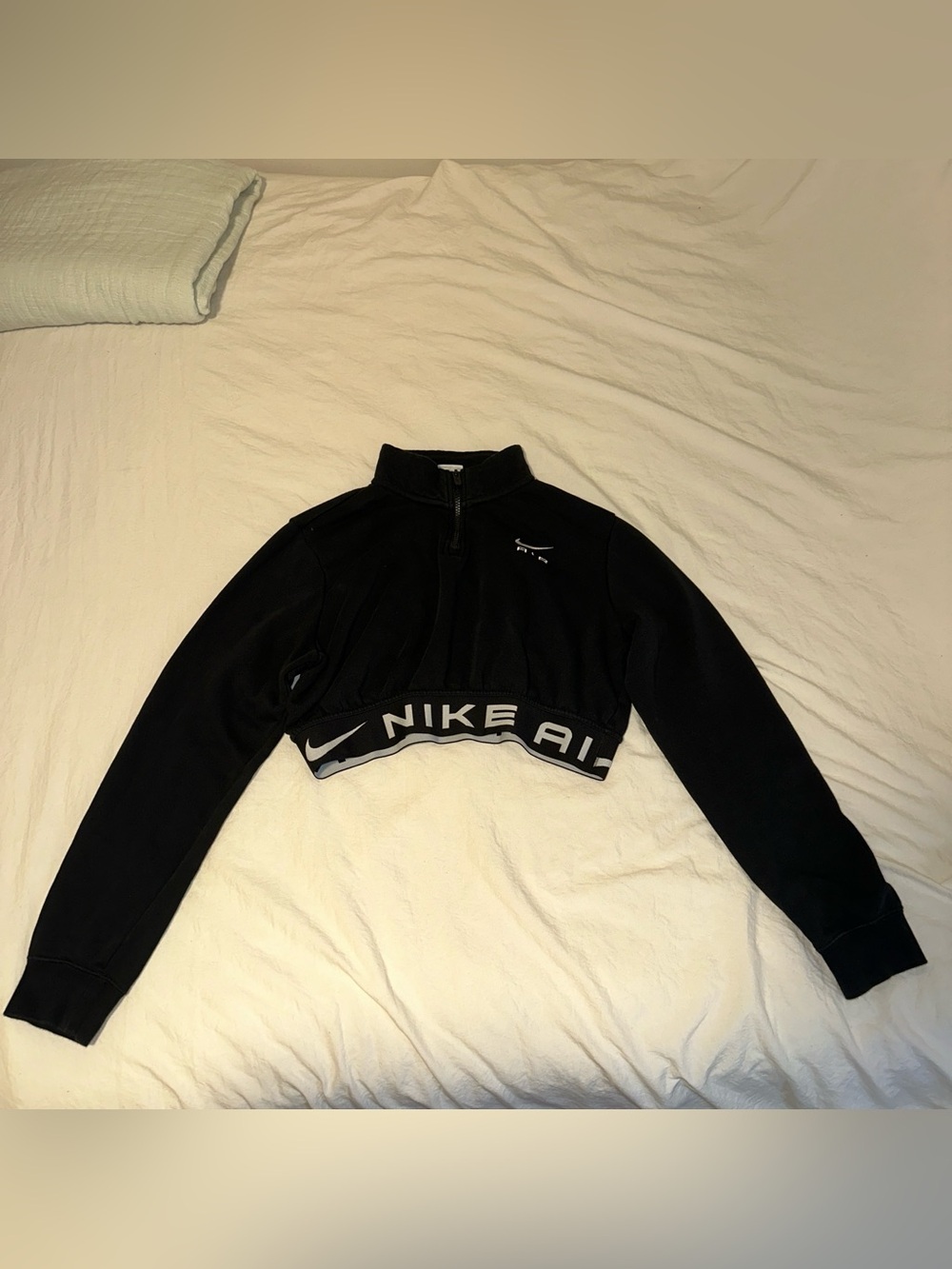 Nike Air Fleece Crop Top 1/2 Zip Pullover Size M